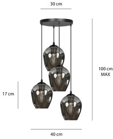 Suspensie Istar 4 Bl Premium Grafit 680/4Prem Emibig Lighting, Modern, E27, Polonia