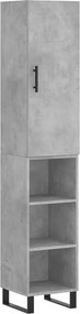 vidaXL Dulap înalt, gri beton, 34,5x34x180 cm, lemn prelucrat