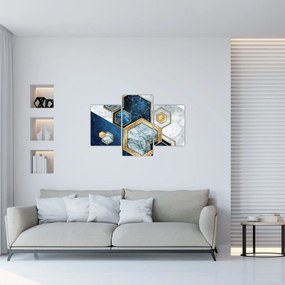 Tablou - Hexagoane de marmură (90x60 cm)