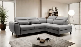 Coltar extensibil cu spatiu pentru depozitare, 255x201x100 cm, Noble R01, Eltap (Culoare: Gri inchis - Flores 4)