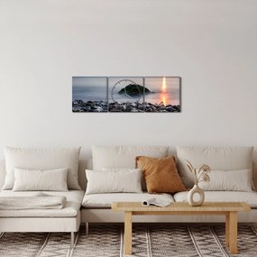 Tablou - Pe mal (cu ceas) (90x30 cm)
