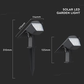 Lampă solară LED 2 în 1 LED/1,3W/3,7V 3000/4000/6400K IP65 1200 mAh