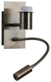 Veioză LED flexibilă Brilagi NUBILA 1xE27/25W/230V + LED/3W alamă