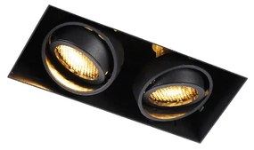 Spot integrat negru inclinabil și rotativ Trimless 2 spoturi - Oneon Honey