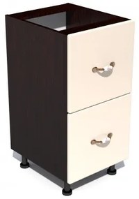 Corp inferior 40 cu 2 sertare metalice pentru greutate Zebra MDF vanilie simplu