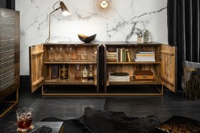 Comoda extravaganta Ongx 177cm, lemn mango/ piatra agat