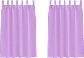 vidaXL Perdele Opaque cu Inel 2 pcs Violet 175 x 140 cm Poliester