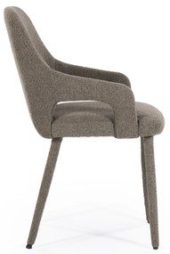 Scaun Fika din tesatura maro