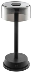 Brilliant - Lampă de birou LED RAZOR, 2,5W/5V, 2700K, IP44, neagră, încărcabilă, cu control tactil și dimmer