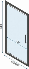 Cabina dus REA Rapid Swing Chrome