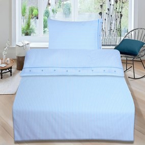 Lenjerie de pat din bumbac STRIP BLUE albastru deschis Dimensiune lenjerie de pat: 70 x 90 cm | 140 x 200 cm