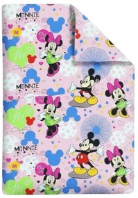 Pilota din bumbac ranforce cu Mickey si Minnie roz pentru pat 2-8 / 2-12 ani - ASC6427968007584