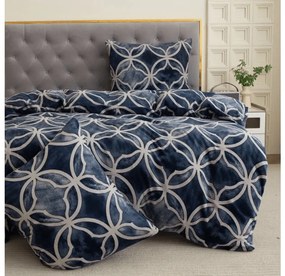 Lenjerie cocolino POLARA albastra Dimensiune lenjerie de pat: 70 x 80 cm | 140 x 200 cm