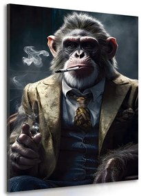 Tablou animal gangster cimpanzei