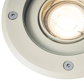 Spot modern de sol bej GU10 50mm reglabil IP65 - Delux
