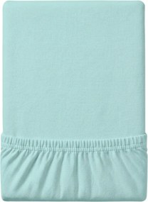 Cearsaf Jersey EXCLUSIVE cu elastic verde mentol deschis 180 x 200 cm