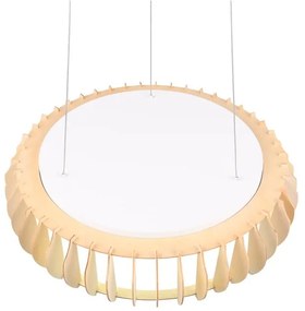 Lustră albă/în culoare naturală LED ø 60 cm Monte – Trio