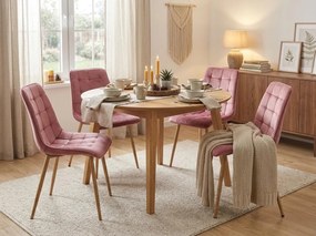 Scaun de masa SPLIT VELVET, roz