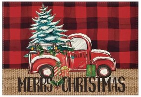 Napron de masa de Craciun MERRY CHRISTMAS 30x45 cm, rosu