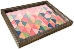 Tava AT-016, multicolor, lemn de pin, 40x30 cm