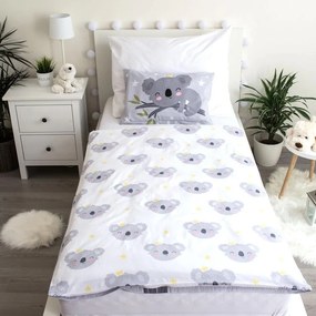 Lenjerie de pat pentru copii gri din bumbac pentru pătuț 100x135 cm Koala "Sweet Dreams" – Jerry Fabrics