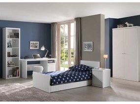 Noptieră pentru copii Vipack Robin, lățime 44 cm, alb