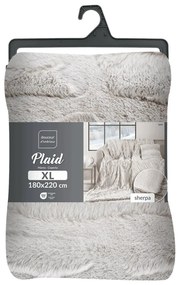 Pătură bej din micropluș/cocolino 180x220 cm Lynx – douceur d'intérieur