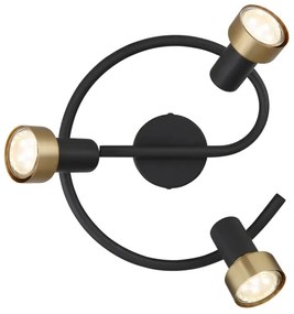 Spot Globo 57917-3G MASON 3xGU10/25W/230V negru/auriu
