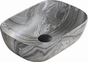 Mexen Rita chiuvetă de blat 45 x 32 cm, piatră gri - 21084593