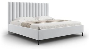 Pat matrimonial gri deschis tapițat cu spațiu de depozitare și somieră 160x200 cm Casey – Mazzini Beds