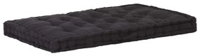 vidaXL Pernă podea canapea din paleți, negru, 120 x 80 x 10 cm bumbac