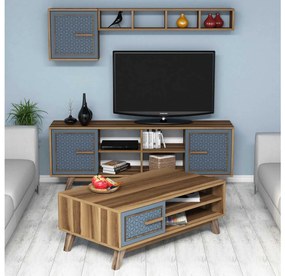 Mobilier living Aysha (Nuc + albastru). 1089282