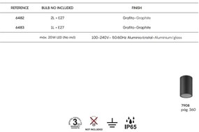 Aplica de perete iluminat exterior ambiental IP65 VOLCANO