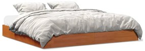 844814 vidaXL Cadru de pat, maro ceruit, 200x200 cm, lemn masiv de pin
