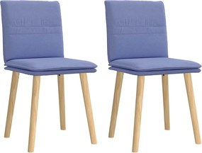 vidaXL Scaune de sufragerie 2 buc țesătură Jeans Blue