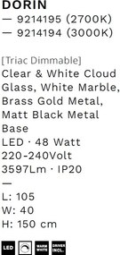 Lustra decorativa cu 8 pendule LED 3000K DORIN