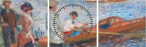 Tablou - Auguste Renoir, Oarsmen at Chatou, reproducere (cu ceas) (90x30 cm)