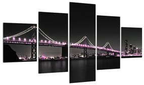 Tablou nocturn cu pod (125x70 cm), în 40 de alte dimensiuni noi