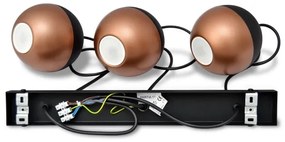 Lustră LED pe cablu MIDWAY 3xGU10/4,8W/230V negru/cupru