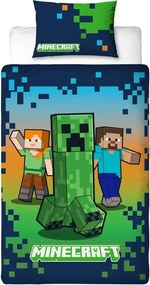Lenjerie de pat pentru copii MINECRAFT HEROES colorata Dimensiune lenjerie de pat: 70 x 80 cm | 140 x 200 cm
