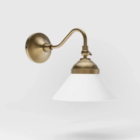 Aplica de perete din alama si sticla design vintage Sofia