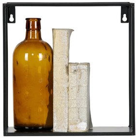 Set 2 rafturi pentru perete WOOOD Meert, negru