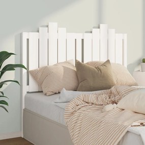 Tablie de pat, alb, 126x4x110 cm, lemn masiv de pin 1, Alb, 126 x 4 x 110 cm