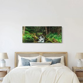 Tablou cu pârău în pădure (120x50 cm)