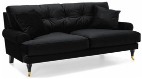 Canapea Seattle E135Numărul de locuri: 3, Negru, 195x100x87cm, 60 kg, Tapiterie, Picioare: Role, Lemn