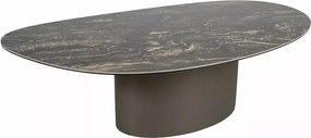 Masuta de cafea Bello A negru lucios/cupru L120xl80 cm