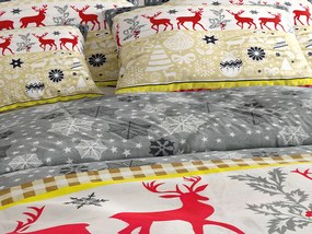Lenjerie de pat din flanel CHRISTMAS TIME colorata Dimensiune lenjerie de pat: 70 x 90 cm | 140 x 200 cm
