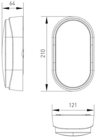 Plafonieră LED de exterior LED/12W/230V 3000/4000/6500K IP65 alb