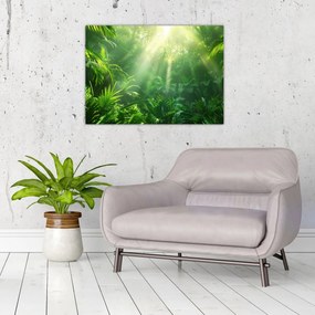 Tablou pe sticlă - Pădurea tropicală (70x50 cm)