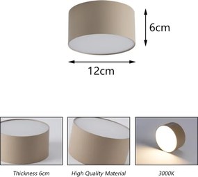 BRILAGI - Lampă de tavan pentru exterior LED FORIS LED/14W/230V Ø 12 cm bej IP44